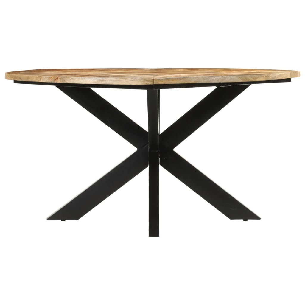 Esstisch Ø110x75 cm Raues Massives Mangoholz