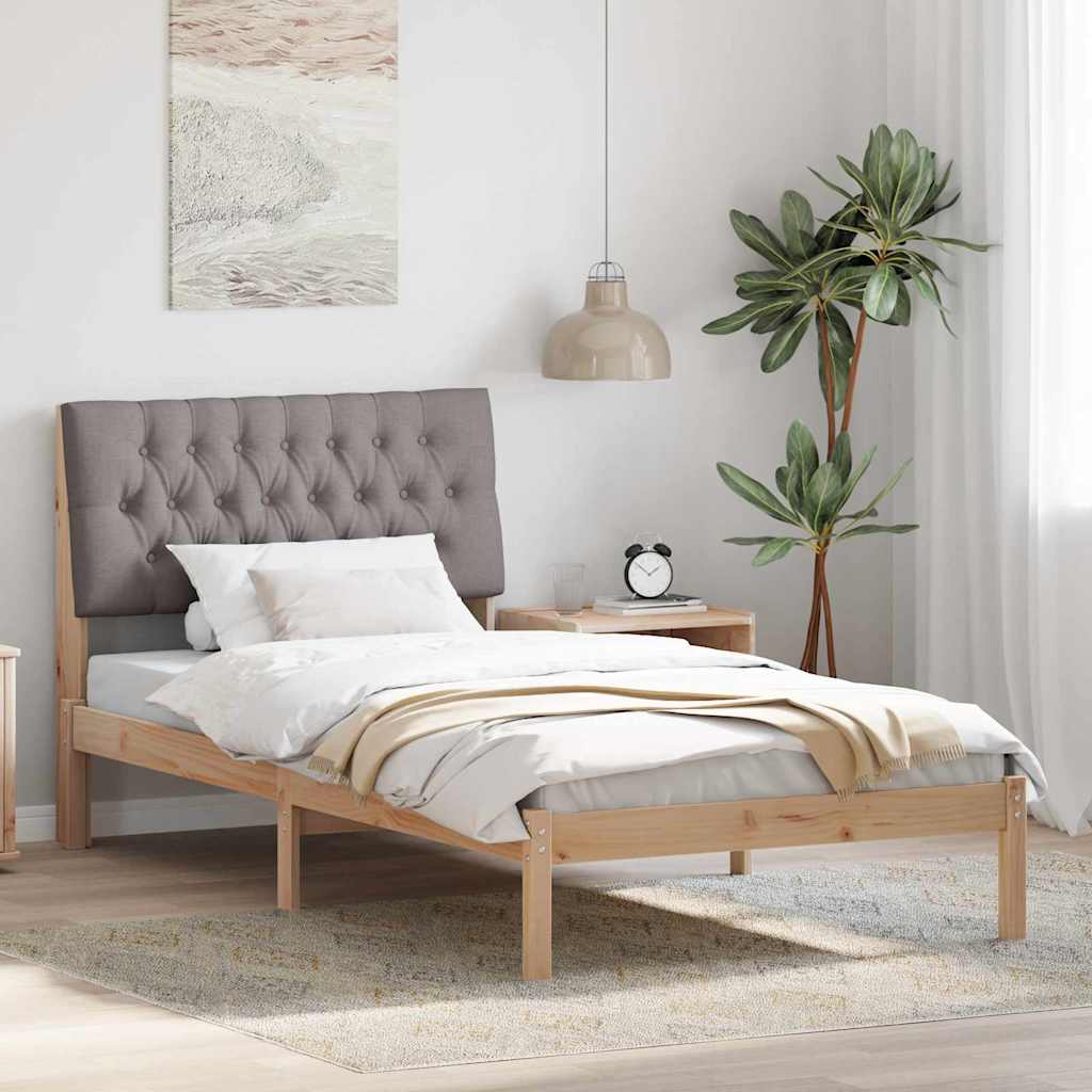 Bettgestell mit gepolstertem Kopfteil Braun 200 x 200 cm