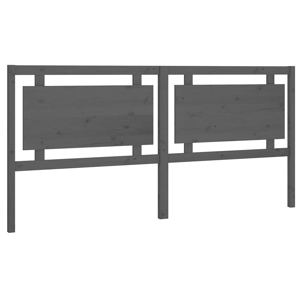 Kopfteil Grau 80,5x4x100 cm Massivholz Kiefer