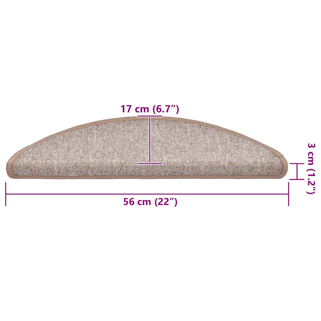 Stufenmatten 15 Stk. 56x17x3 cm Anthrazit Halbrund