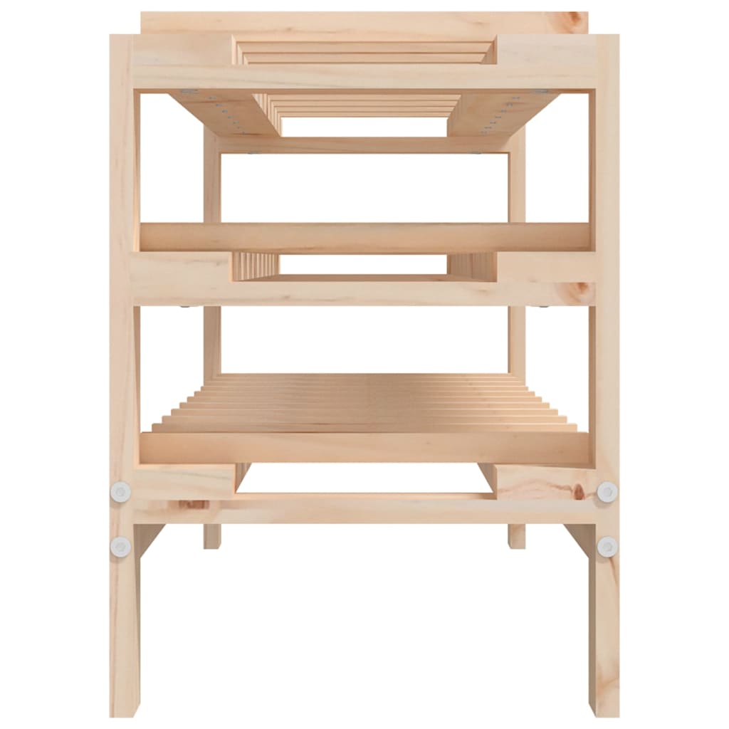 Weinregal 109,5x30x107,5 cm Massivholz Kiefer