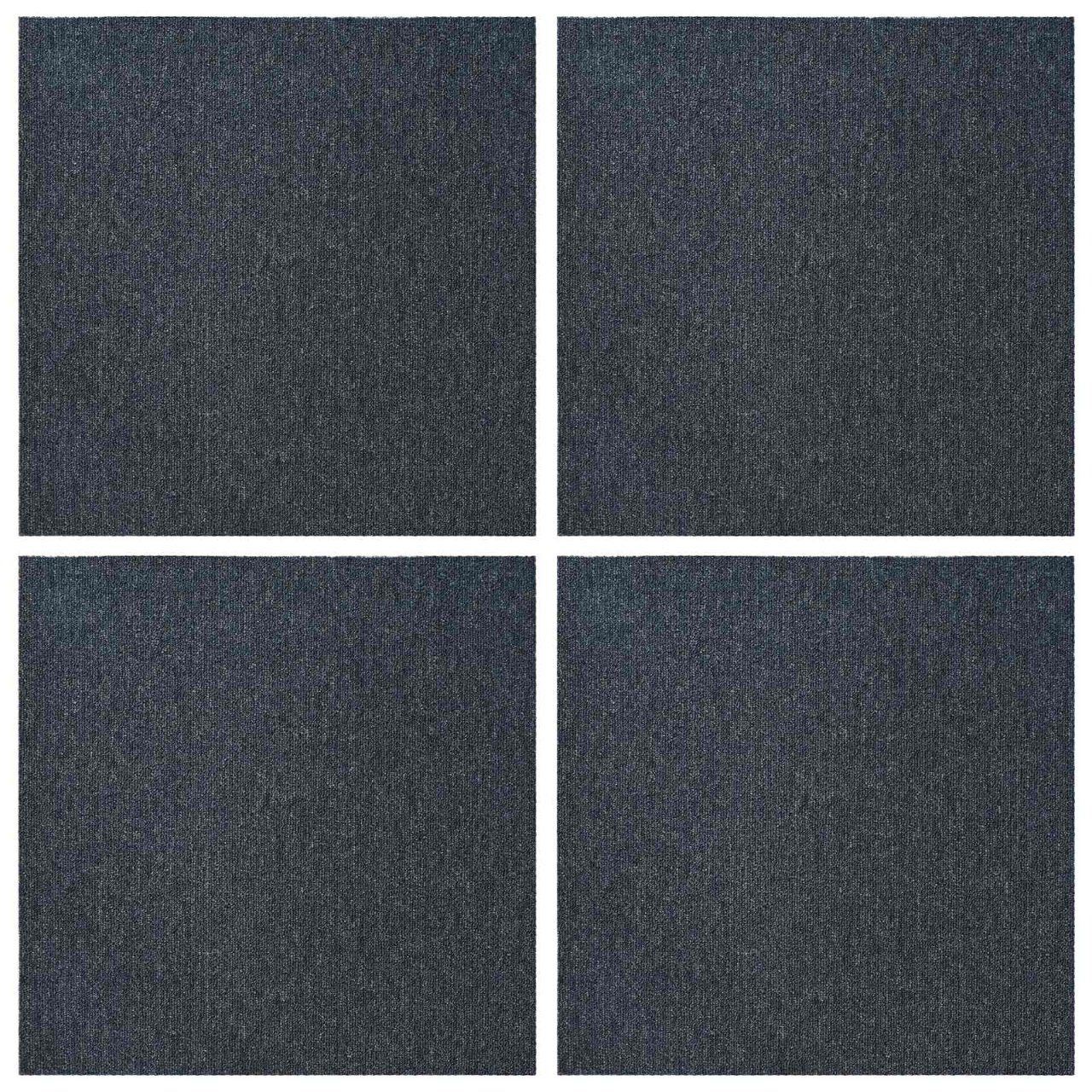 Teppichfliese Hellgrau mit Streifen 50 x 50 cm 4 pcs