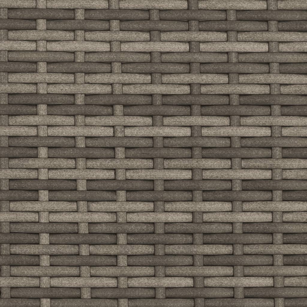 Modulare Sonnenliegen 2 Stk. mit Tisch Schwarz Poly Rattan