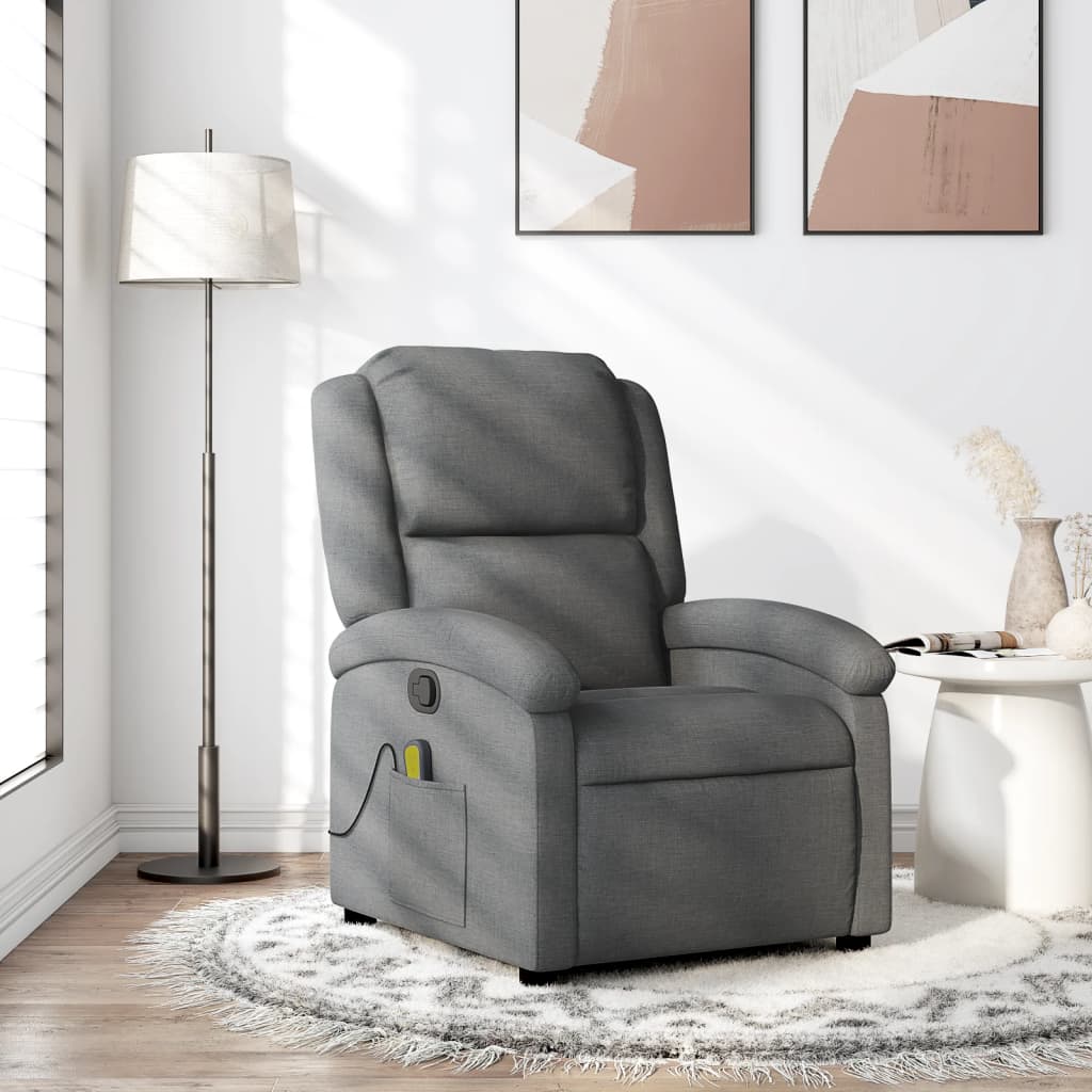 Relaxsessel Elektrisch Hellgrau Stoff