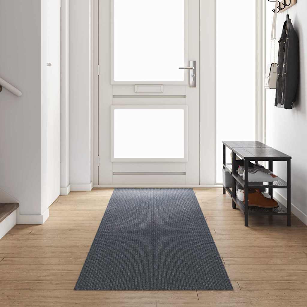 Teppichläufer Grau 80 x 150 cm Stoff