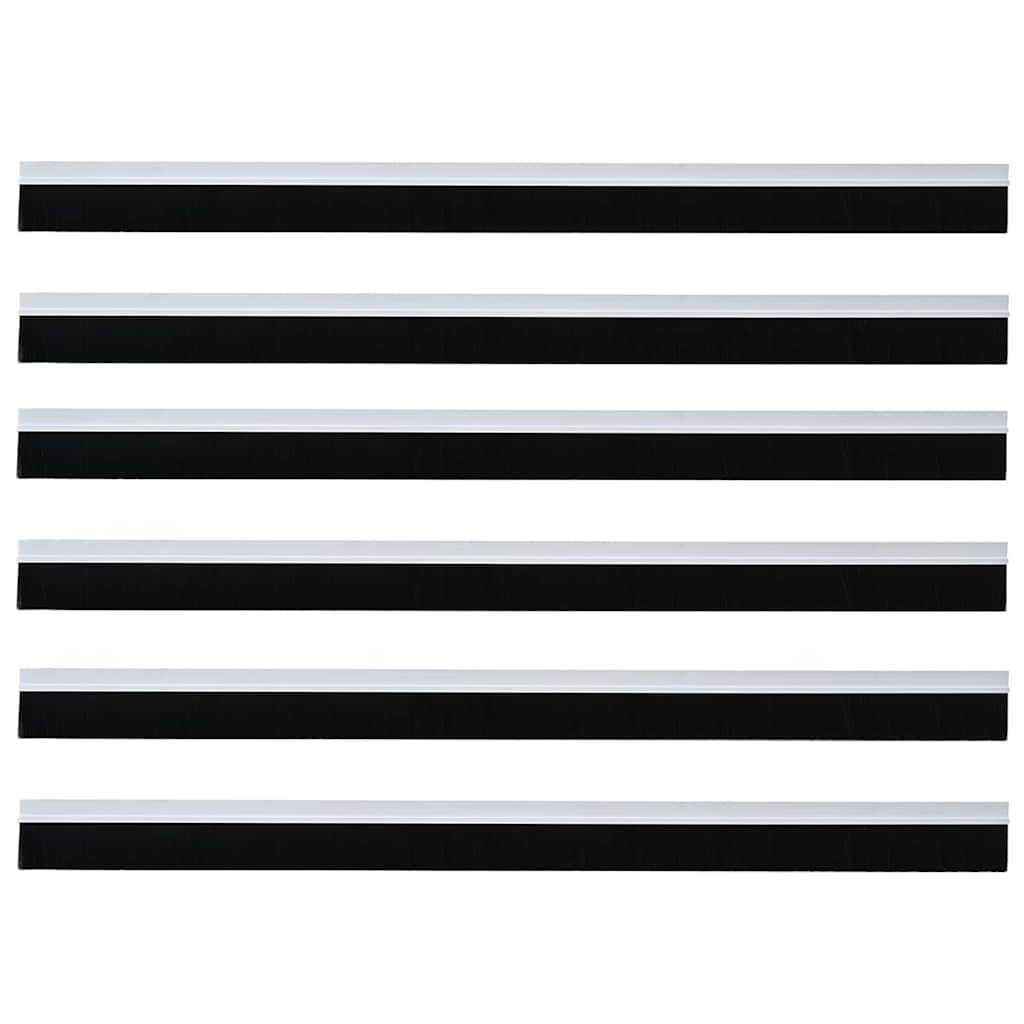 Selbstklebende Türbürstendichtungen 2 pcs Braun 100 cm