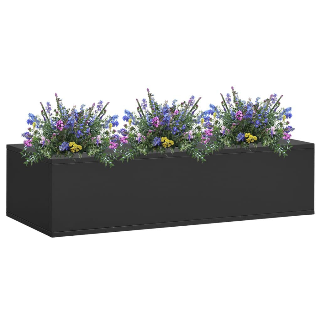 Büro-Blumenkasten Hellgrau 90x40x23 cm Stahl