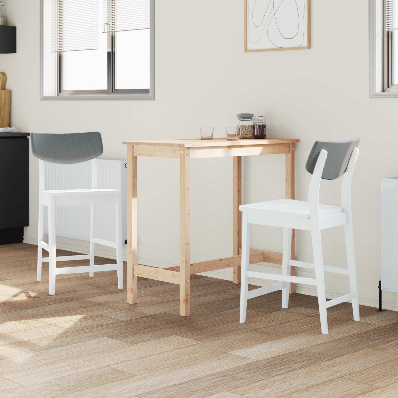 Esszimmerstühle 2 pcs Hellbraun 48 x 49 x 95 cm