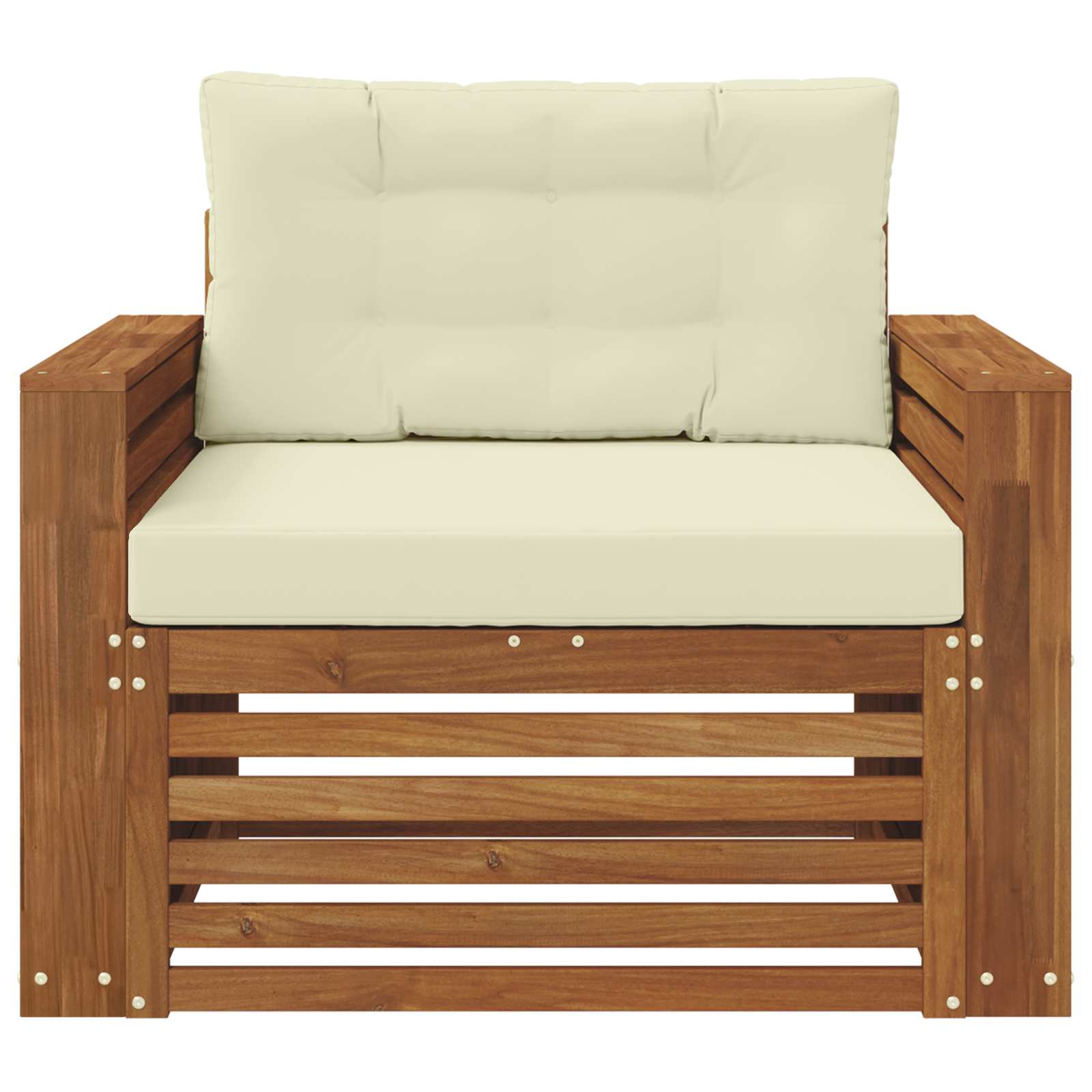 2 Stück Outdoor-Sofa Natur