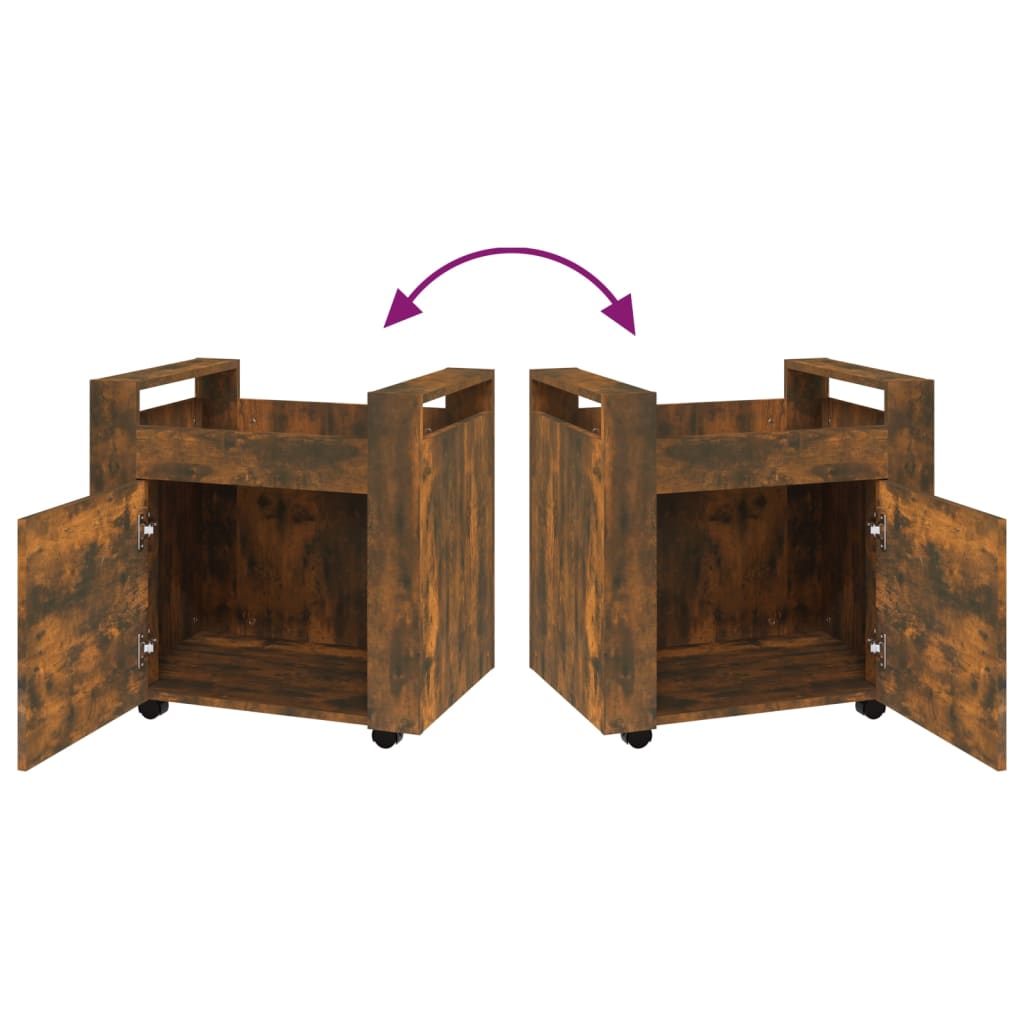 Bürowagen Weiß 60x45x60 cm Holzwerkstoff