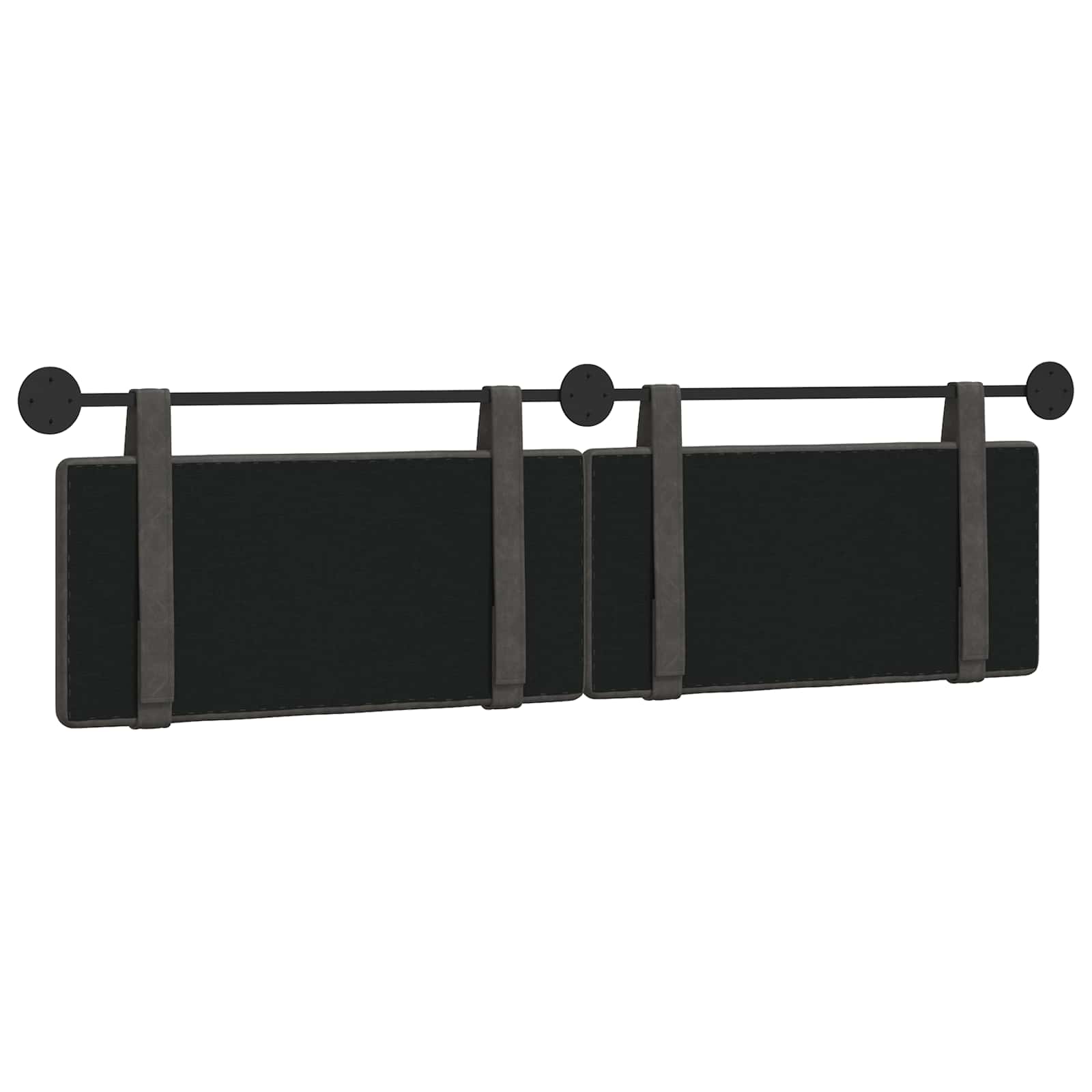 Hängendes Kopfteil Mit LED Licht Schwarz Antikes PU