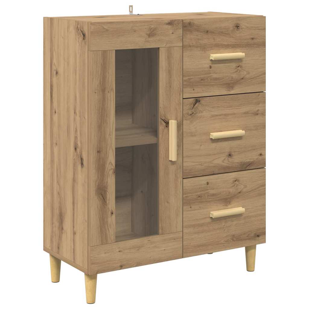 Highboard Altholz 69,5 x 32,5 x 180 cm Holzwerkstoff
