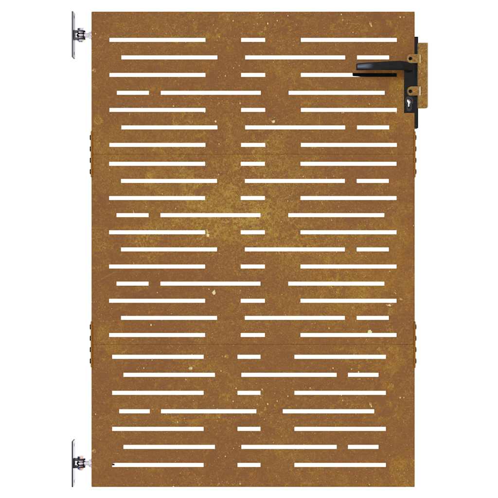 Gartentor 85x75 cm Cortenstahl Quadratisches Design