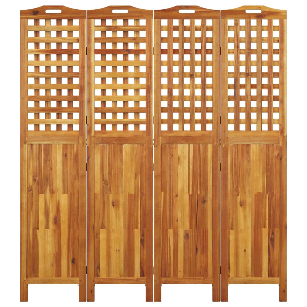 3-tlg. Paravent 121,5x2x115 cm Massivholz Akazie