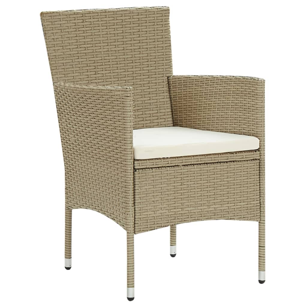 Garten-Essstühle 4 Stk. Poly Rattan Schwarz