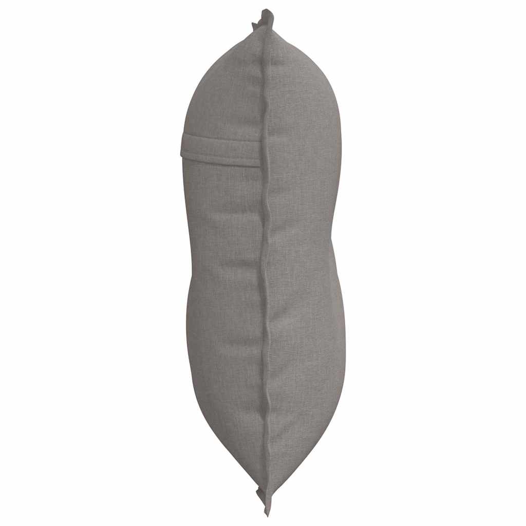 Rückenkissen Hellgrau 50 x 19 x 45 cm Stoff