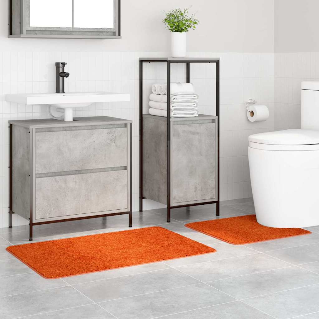 Anti-Rutsch Badematten-Set 2 pcs Dunkelgrau PP