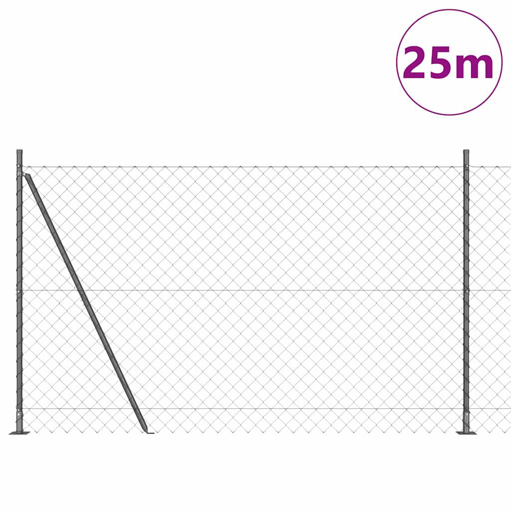 Outdoor Kettenglied-Zaun Erdfixierung 10 x 0,4 m Grün Netz