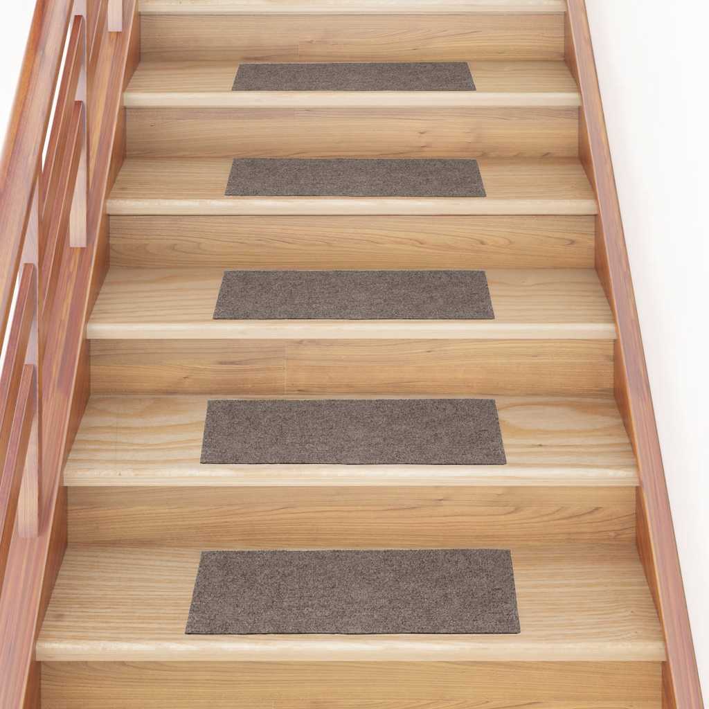 Stufenmatten Selbstklebend 15 Stk. 60x25 cm Hellbraun Rechteckig