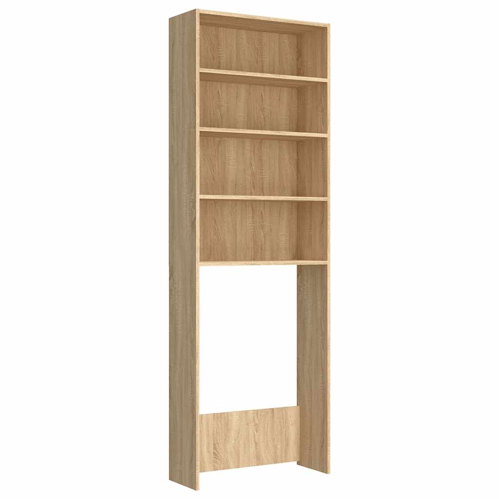 Waschmaschinenschrank Weiß 64x24x190 cm