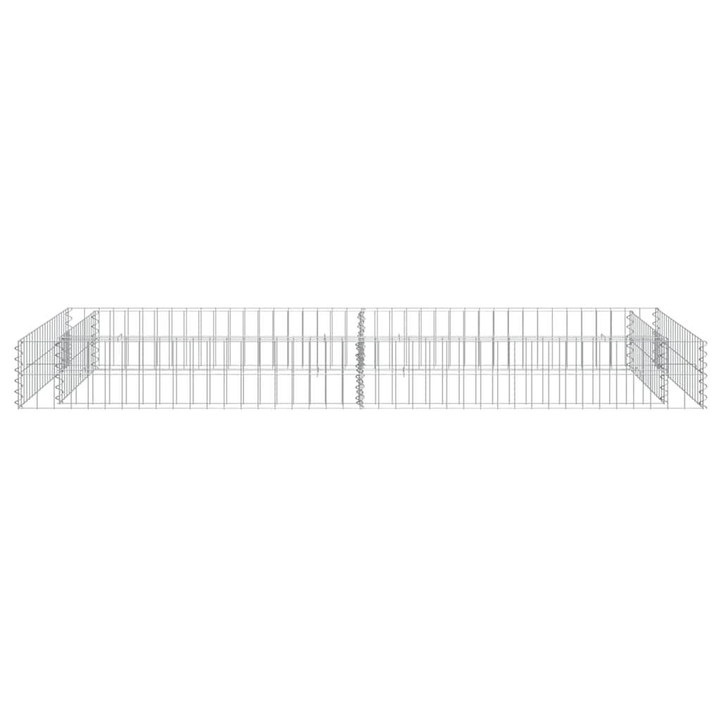 Gabionen-Hochbeet Verzinkter Stahl 100x100x20 cm