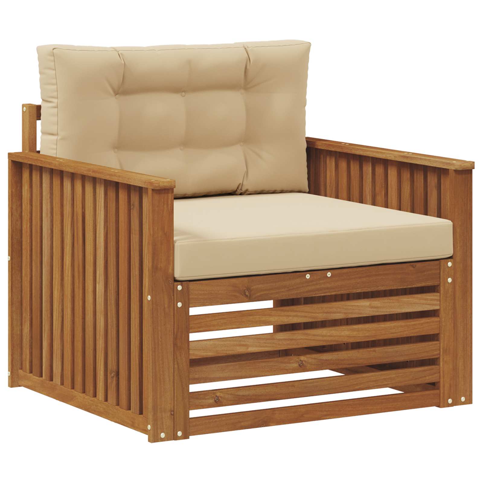 2 Stück Outdoor-Sofa Natur