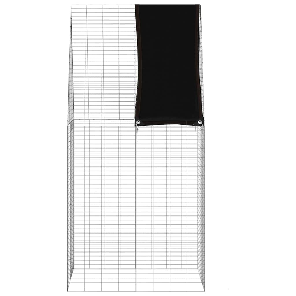 Hühnerkäfig 2 pcs Silber 600 x 100 x 210 cm Verzinkter Stahl