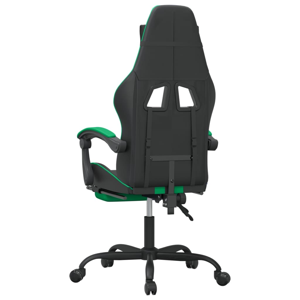 Gaming-Stuhl Drehbar Schwarz und Blau Kunstleder