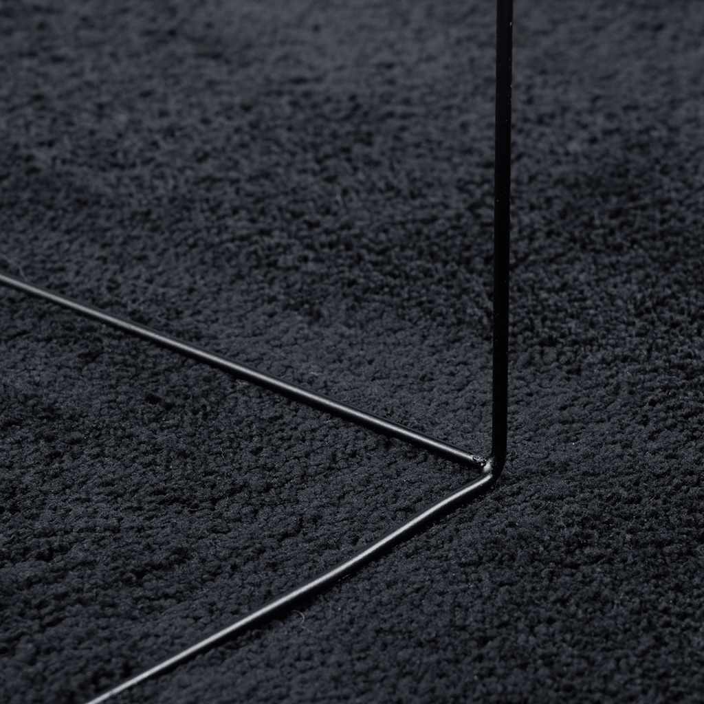 Teppich OVIEDO Kurzflor Anthrazit 120x120 cm