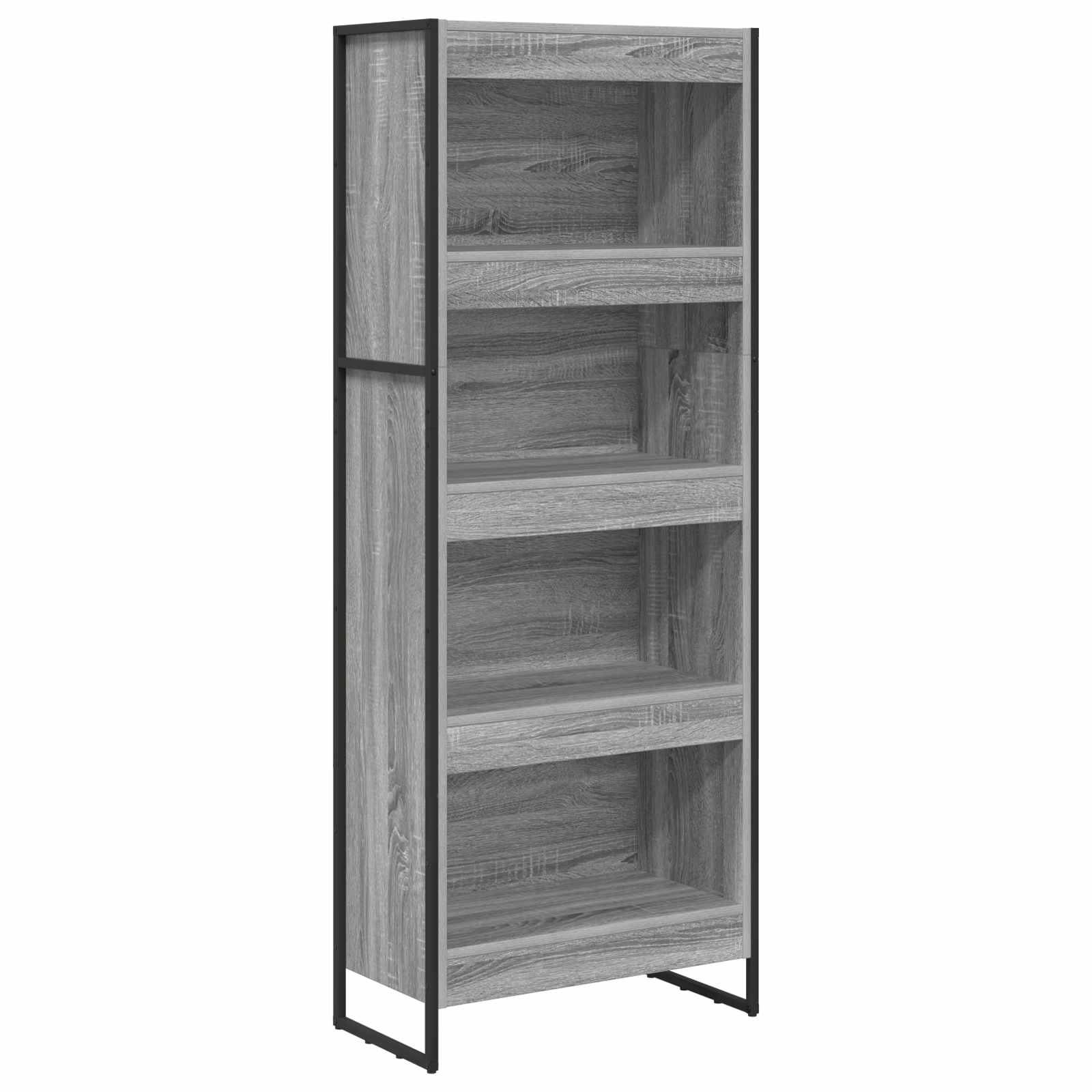 Bücherregal 2 pcs Schwarz Eichen-Optik 60 x 30 x 189,5 cm