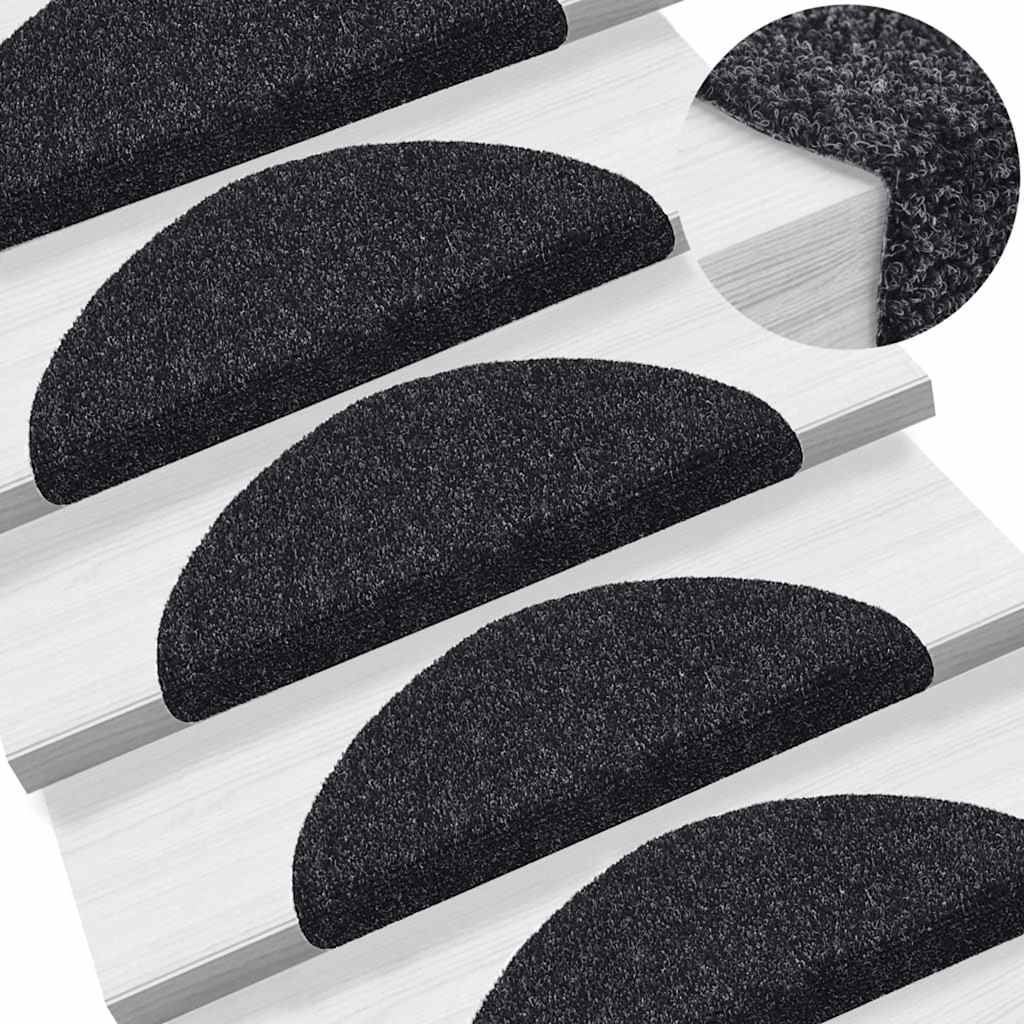 Stufenmatten Selbstklebend 15 Stk. 56x17x3 cm Hellbraun Halbrund