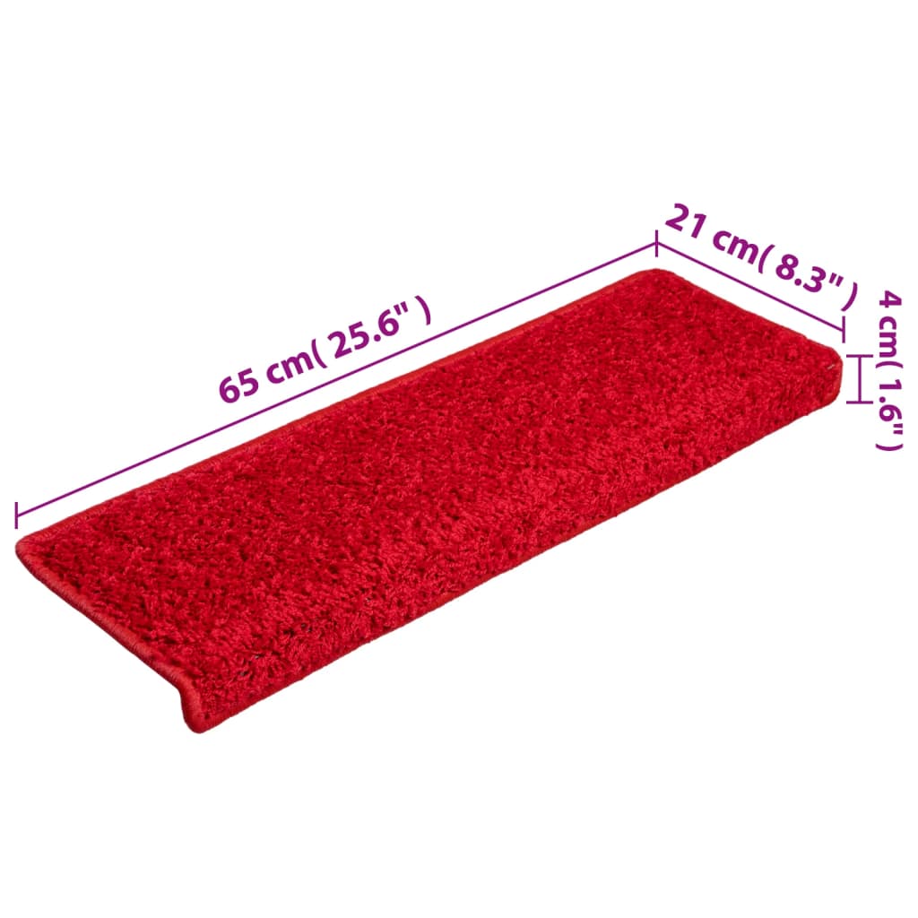 Stufenmatten 15 Stk. 65x21x4 cm Grau Rechteckiger Rand