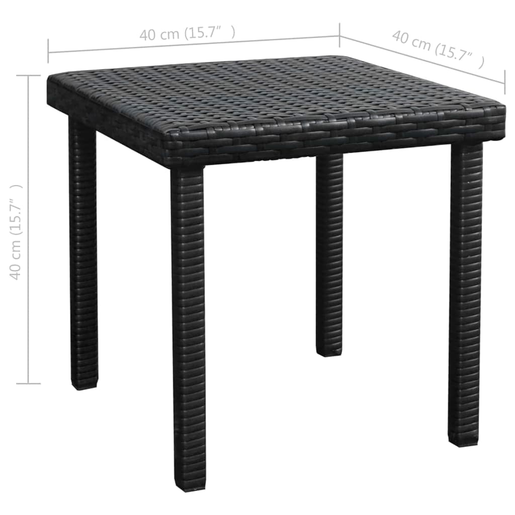 Sonnenliege mit Auflage & Tisch Poly Rattan Braun