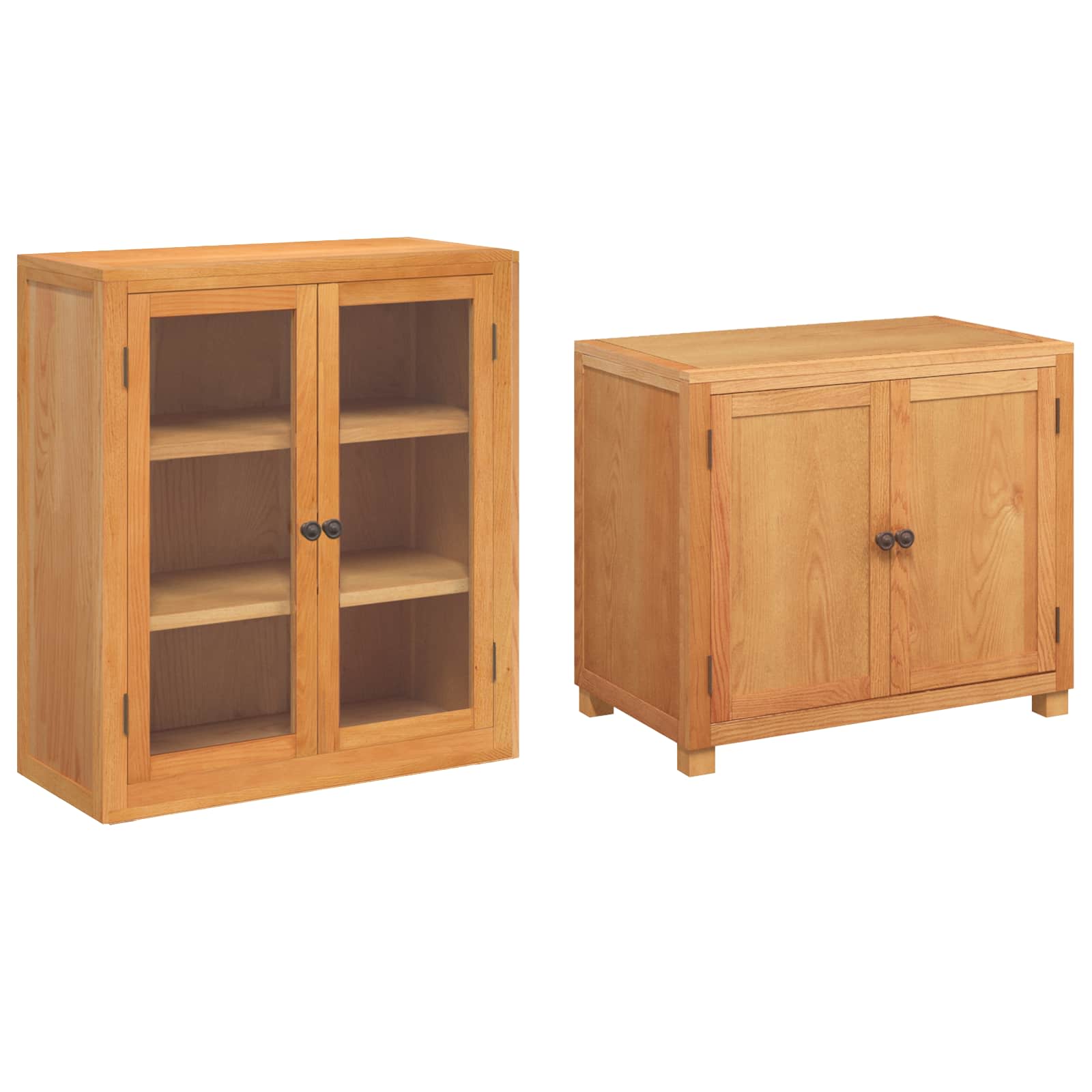Aufbewahrungsmöbel-Set mit Tür 2 Stk. Braun 80 x 50 x 160 cm