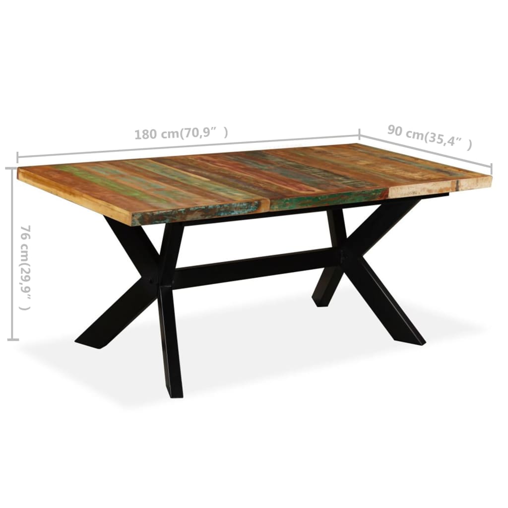 Esstisch Massivholz Mango und Stahlgestell 180 cm