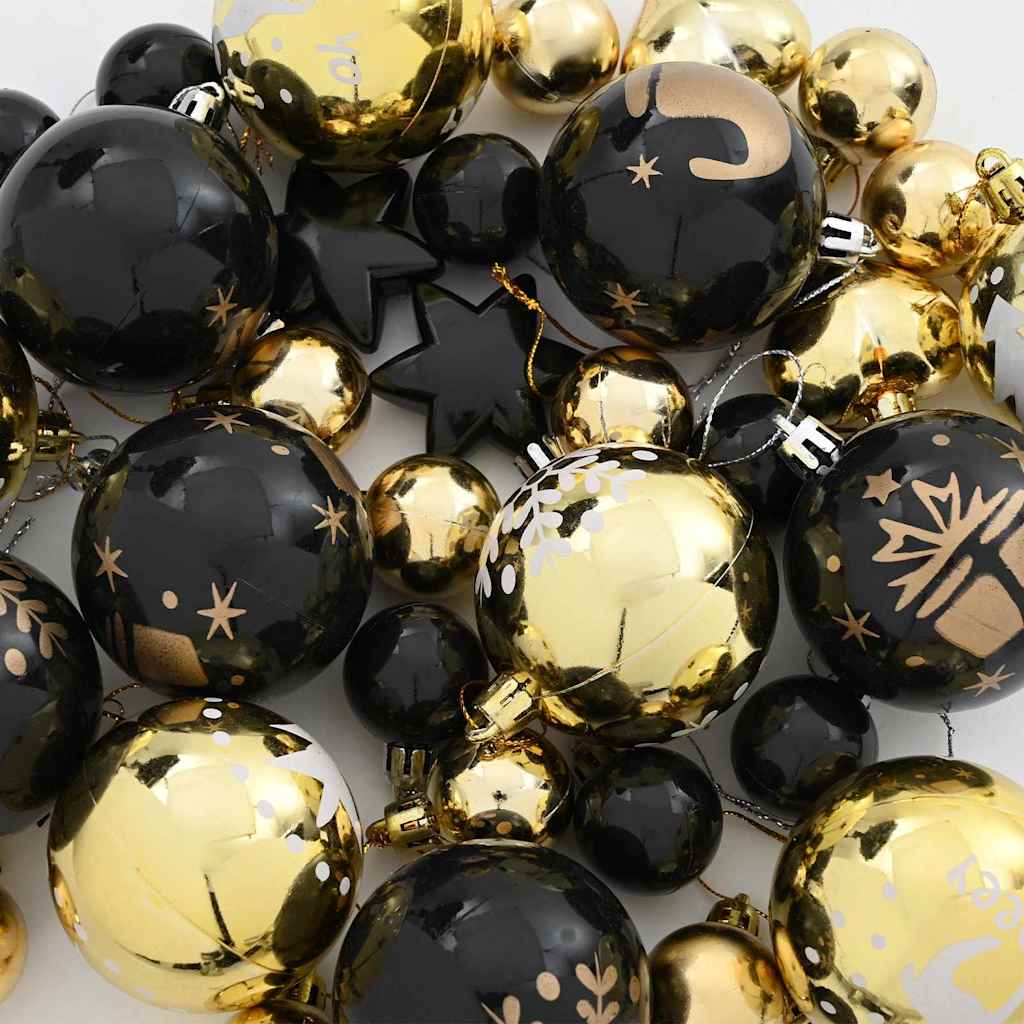 Weihnachtskugel-Set 40 pcs Gold und Rot Kunststoff