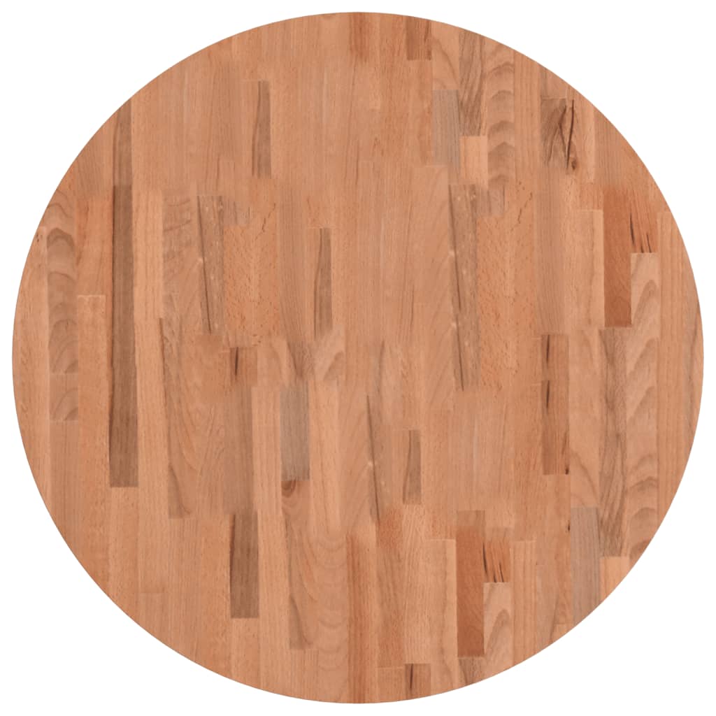 Tischplatte Ø30x1,5 cm Rund Massivholz Buche