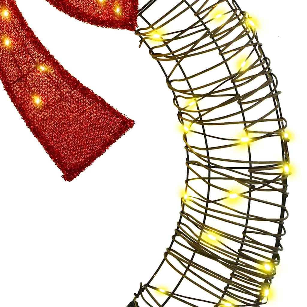 Kranz mit 60 LEDs Warmweiß 76 x 76 x 8 cm PET