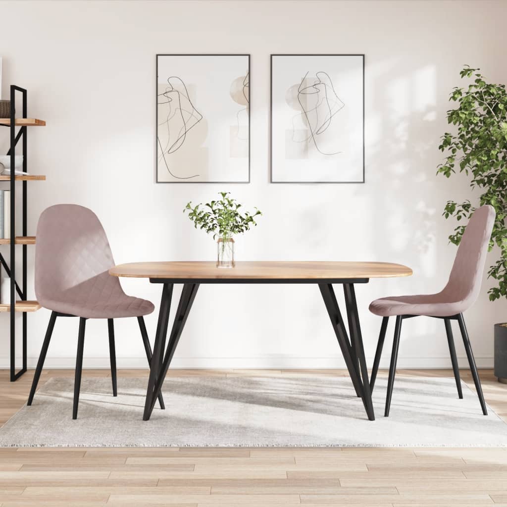 Esszimmerstühle 4 Stk. Cremeweiß Samt