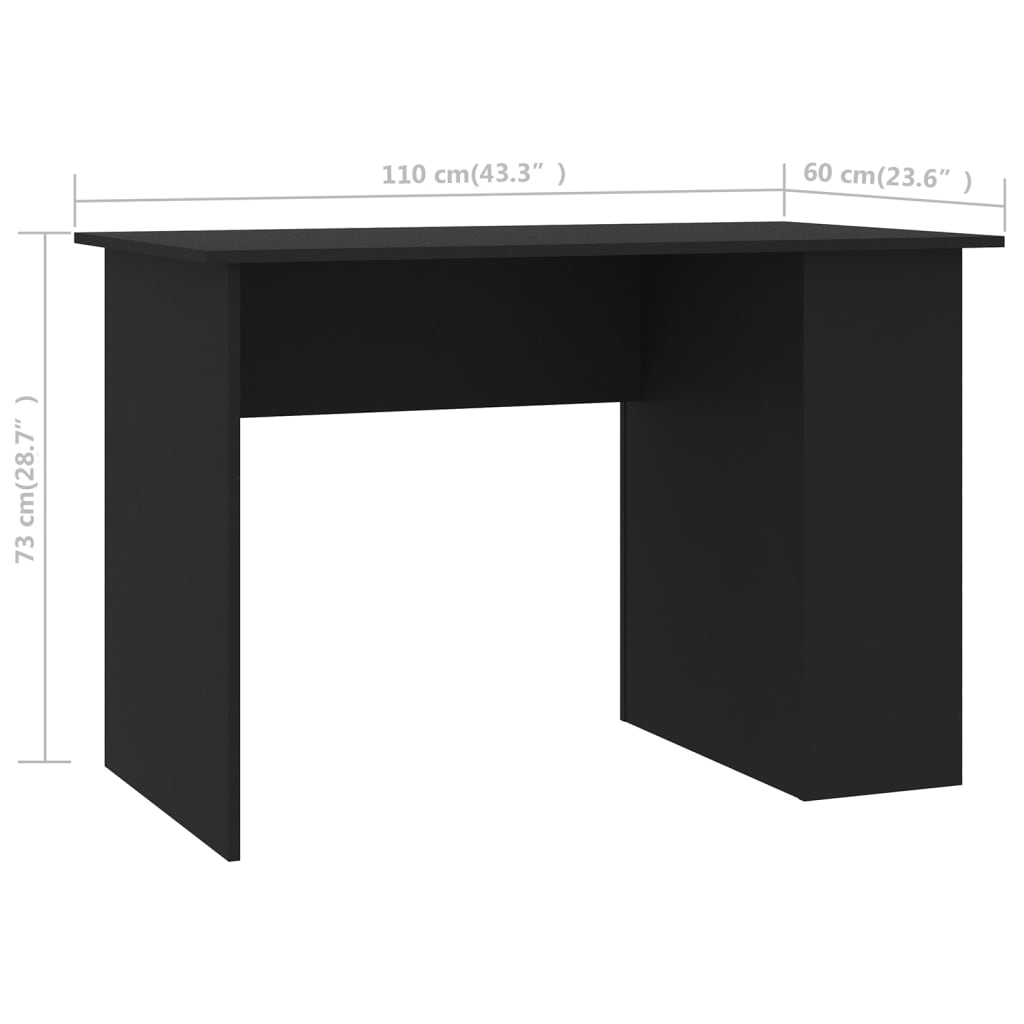 Schreibtisch Weiß 110x60x73 cm Holzwerkstoff