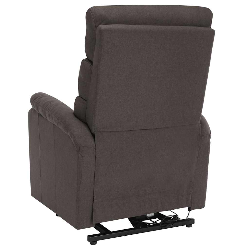 Massagesessel mit Aufstehhilfe Hellgrau Stoff