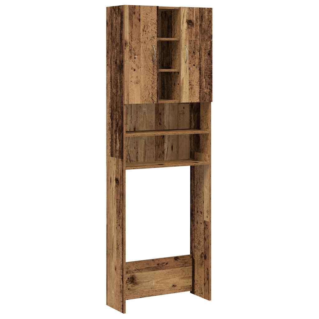Waschmaschinenschrank Weiß 64x25,5x190 cm