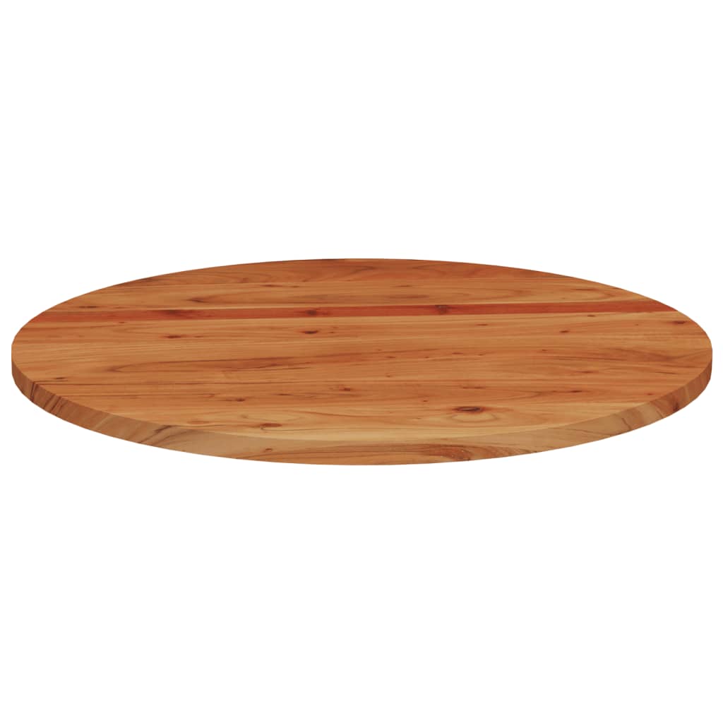 Tischplatte Ø 40x2,5 cm Rund Raues Massives Mangoholz