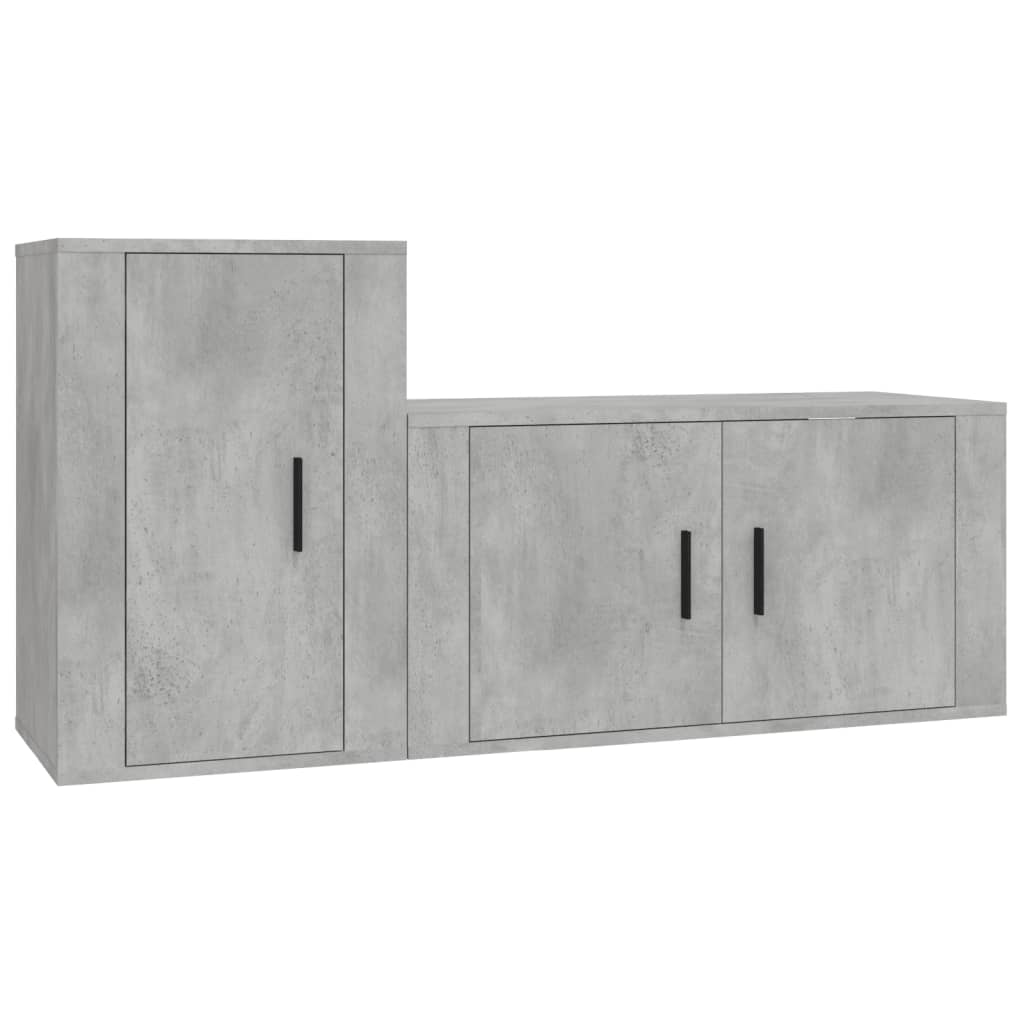 2-tlg. TV-Schrank-Set Hochglanz-Weiß Holzwerkstoff