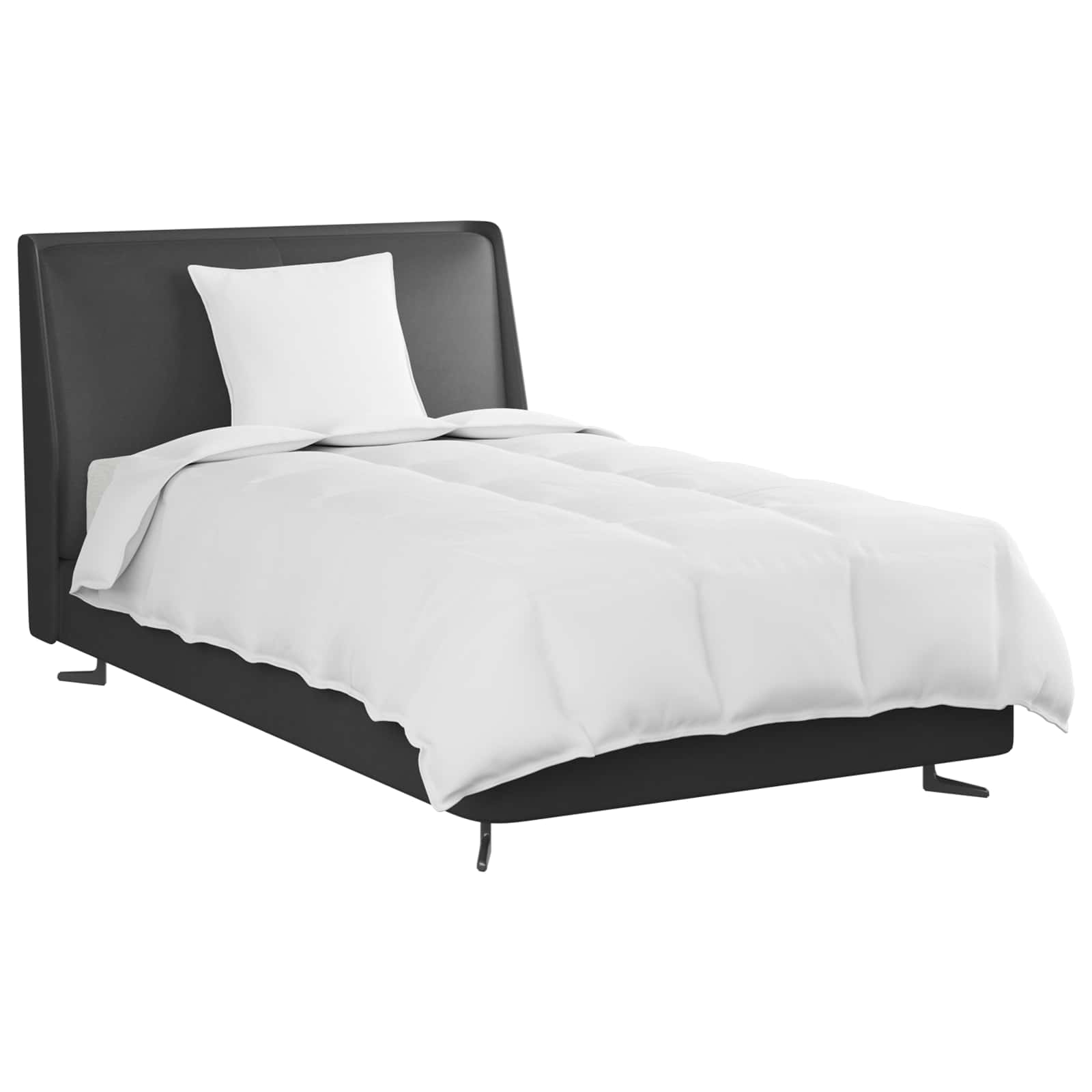 2-in-1 Bettdecke mit Kissen 2 pcs Weiß Daunenfeder