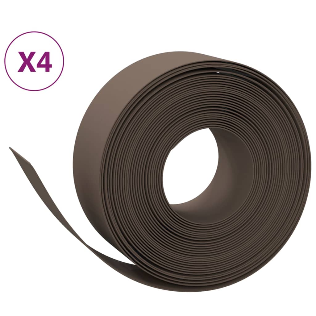 Gartenumrandung 25 m 10 cm PE Grau