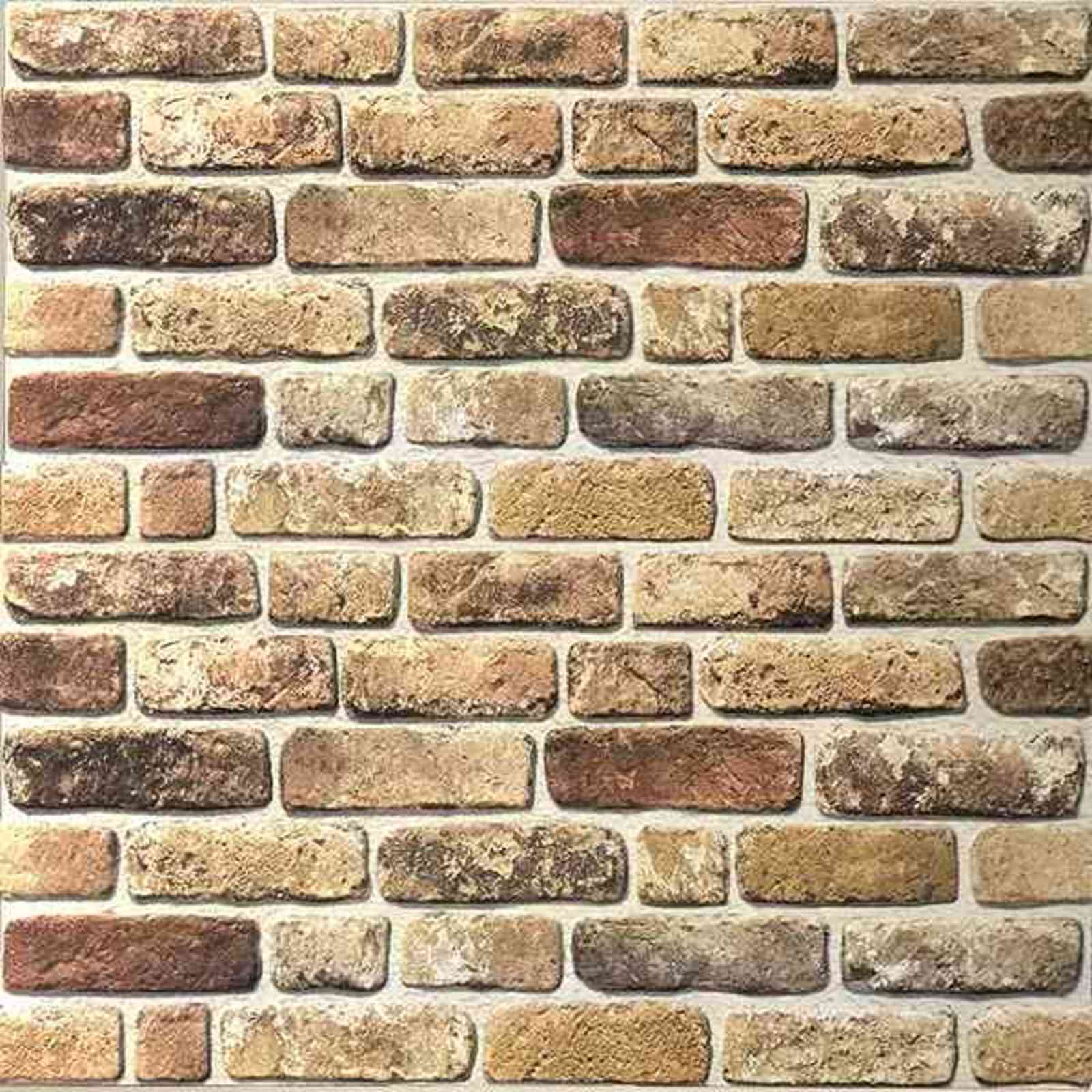 Wandpaneele 10 pcs Ziegel 100 x 50 cm EPS-Schaum