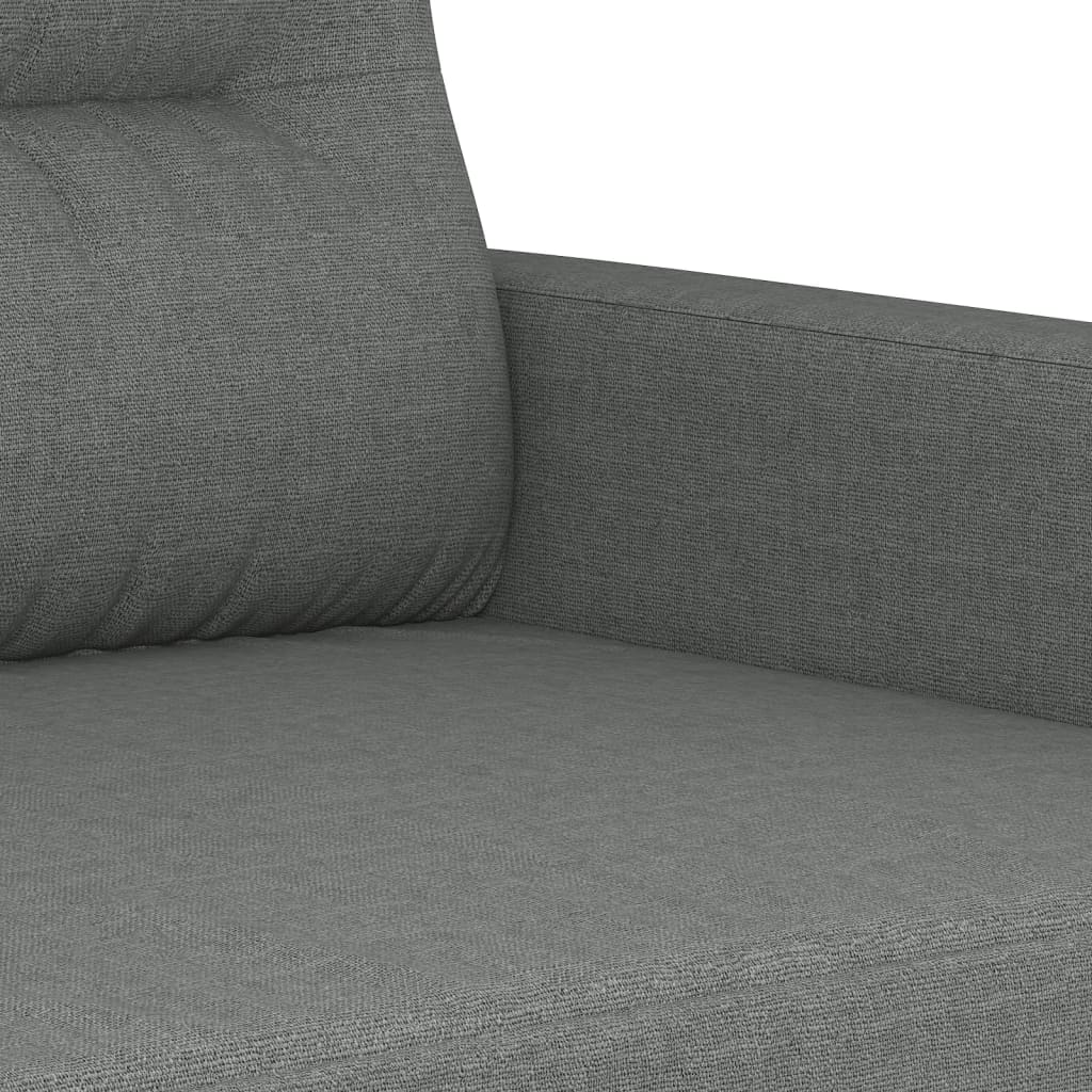 3-tlg. Sofagarnitur mit Kissen Taupe Stoff