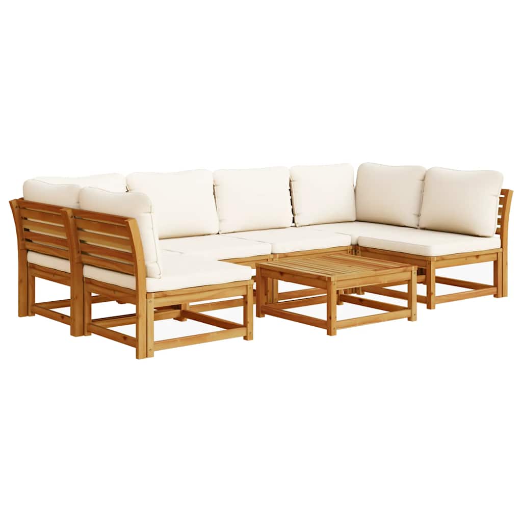 4-tlg. Garten-Lounge-Set mit Kissen Massivholz Akazie