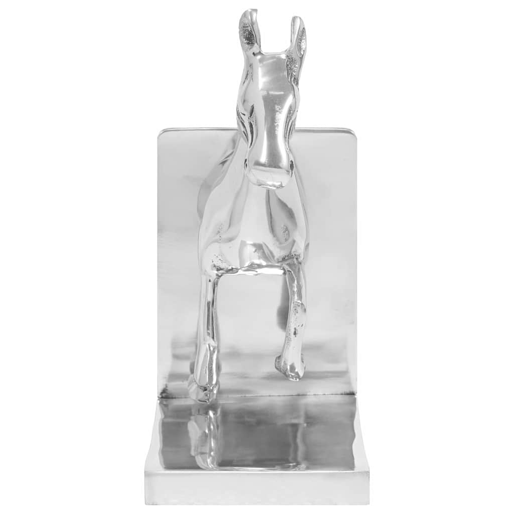 Buchstützen 2 pcs Silber 12 x 9 x 19 cm Aluminium